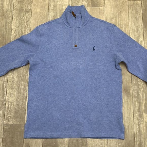 Mens Polo Ralph Lauren Quarter Zip Pullover Sweater Medium - Picture 4 of 7